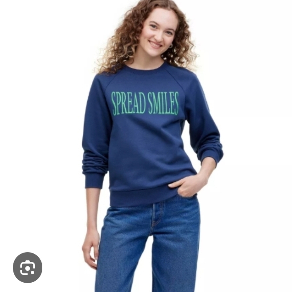 The Cuddle Collab X Target Womens Crewneck Sweatshirt SPREAD Blue